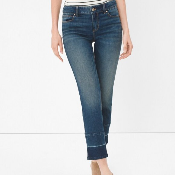 WHBM The Slim Crop Raw-Hem High-Rise Slim Jeans Sz2 - Picture 11 of 11